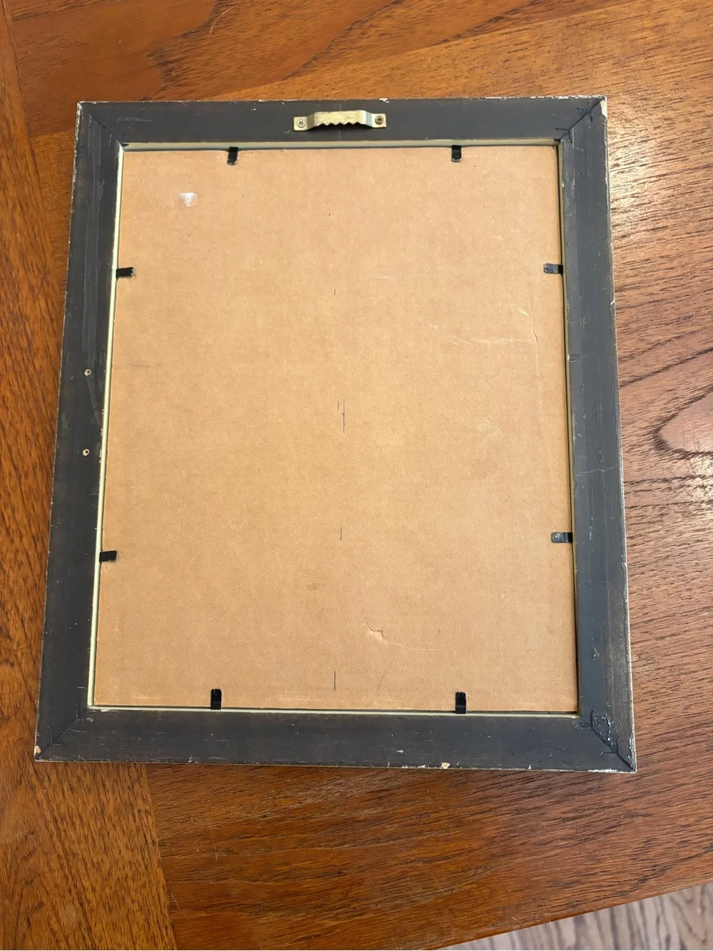 Vintage MCM Faux Bamboo yellow Picture Frame Original Glass 10x12